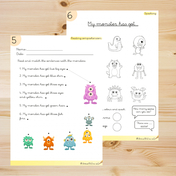 Situació d'Aprenentatge "My monster has got..." FREE