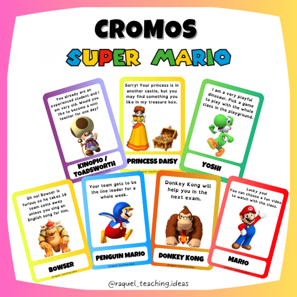 Cromos/cartas Super Mario