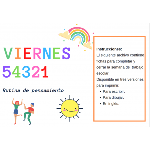 Rutina de pensamiento VIERNES 54321