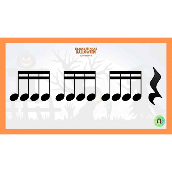 Sílabas rítmicas Halloween by @pizziprofe