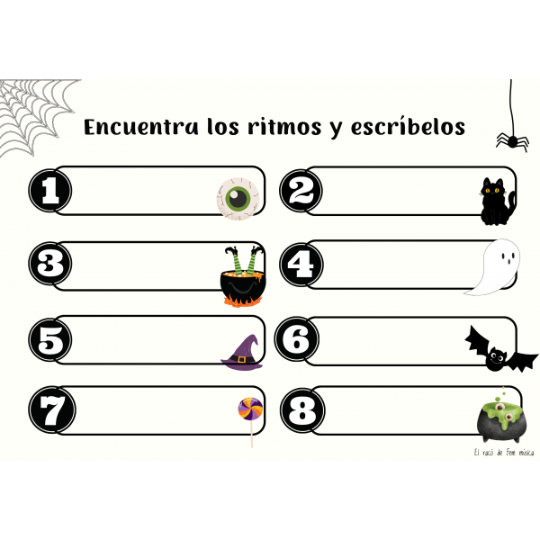 ENCUENTRA LOS RITMOS EN HALLOWEEN/TROBA ELS RITMES (CAT I CAST)