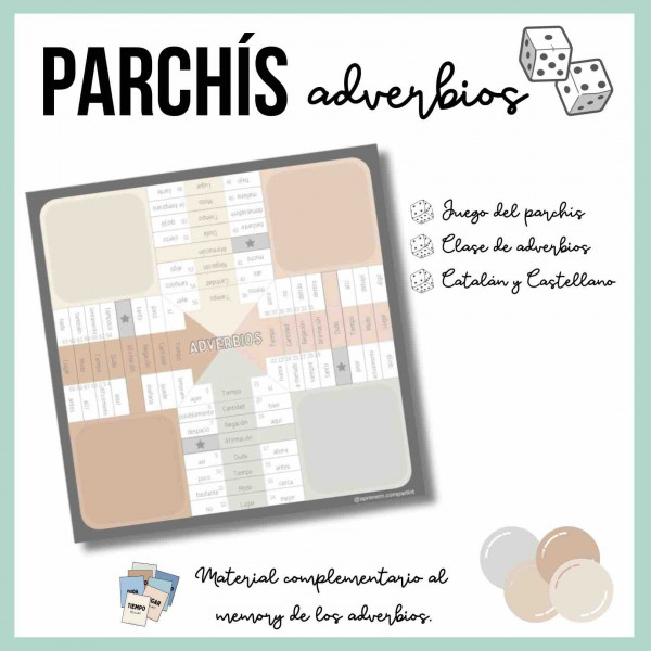 parchís adverbios_parxís adverbis (català-castellà) Cicle superior