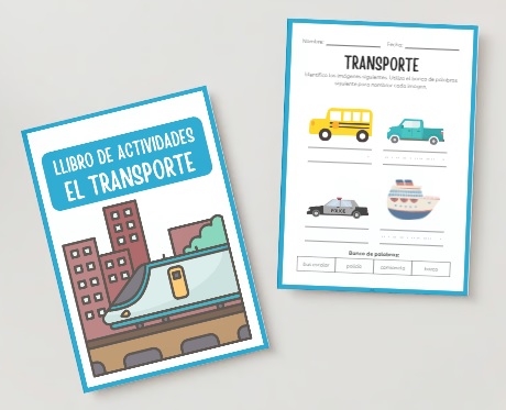 Libro de actividades: el transporte