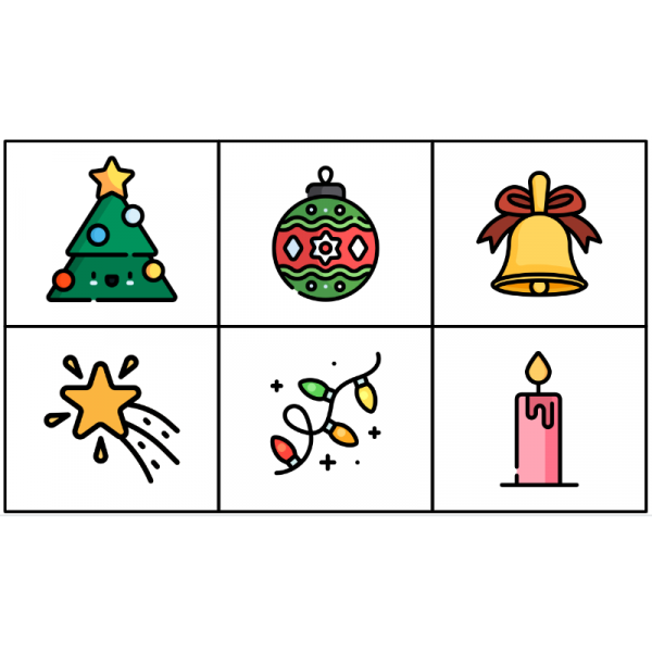 MEMORY HIVERN-NADAL. 48 Targetes. Lletra majúscula i lletra minúscula.