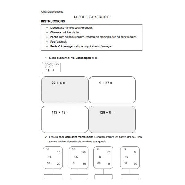 Exercicis OAOA de càlcul