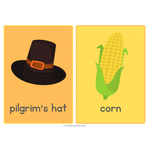 Thanksgiving Vocabulary flascards