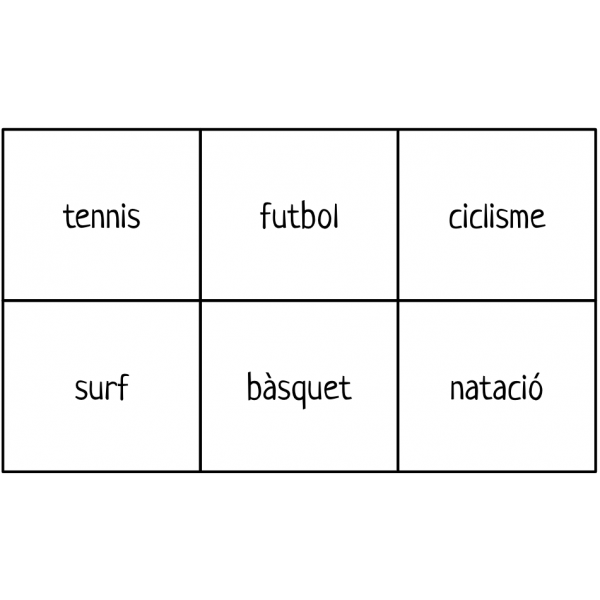 MEMORY ESPORTS. 48 Targetes. Lletra majúscula i lletra minúscula.