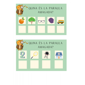 Consciència fonològica. Paraula amagada.