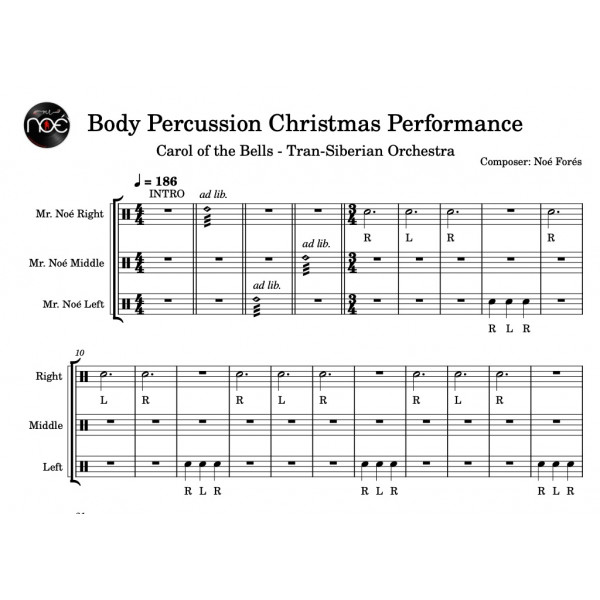 Partitura "Carol of the Bells"