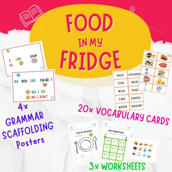 Food in my fridge (grammar, vocabulary and worksheets)