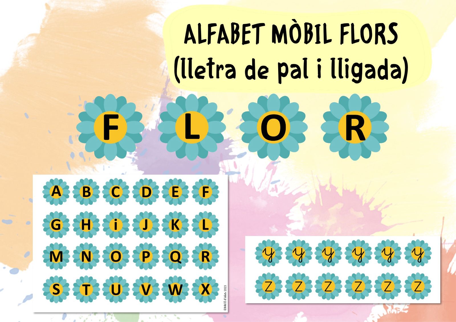 Alfabet mòbil flors