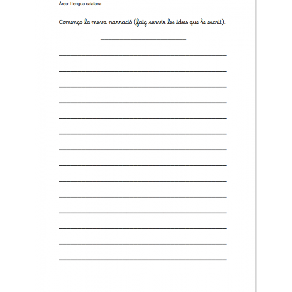 Base d'orientació i esborrany d'una experiència personal.