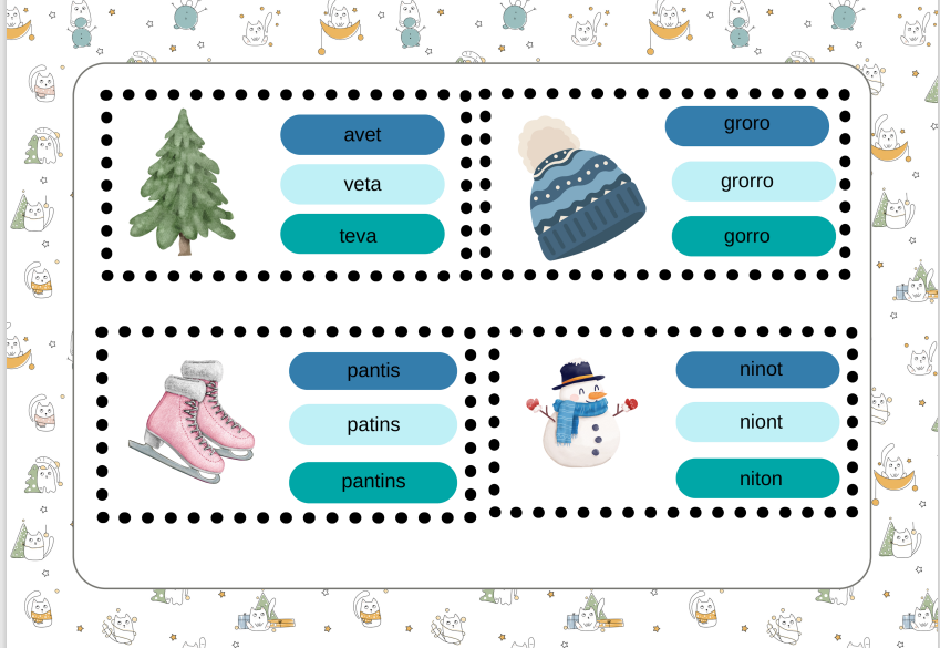 Escull la paraula correcta.