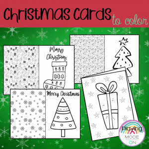 Christmas Cards to color