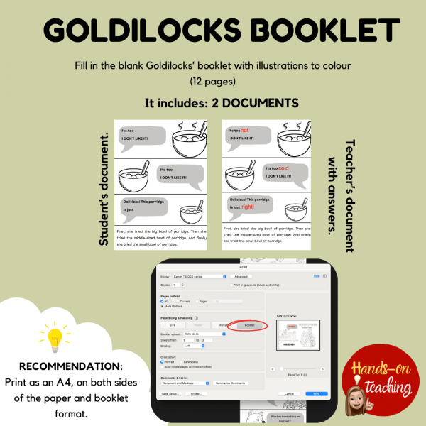 GOLDILOCK BOOKLET
