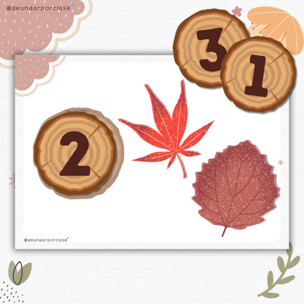 Actividad de cantidad-grafía del 1 al 5