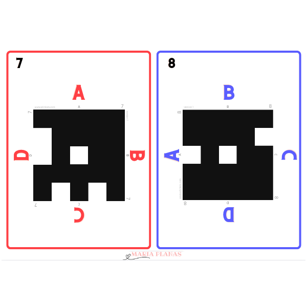 PLANTILLES PLICKERS. 26 plantilles adaptades en vuit colors i lletres més grans.