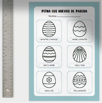Pinta los huevos de Pascua