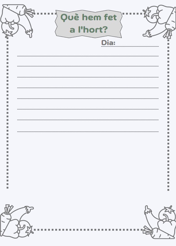 Fitxa sobre l'hort escolar