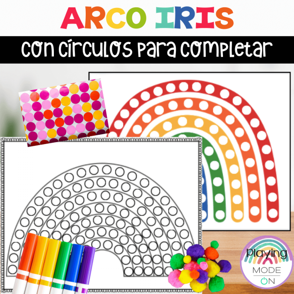 Arco Iris con círculos para completar