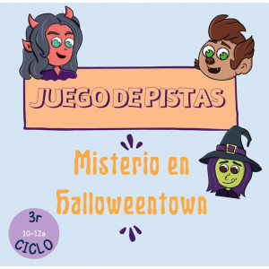 JUEGO DE PISTAS (TERCER CICLO): Misterio en Halloweentown (CAST / CAT)