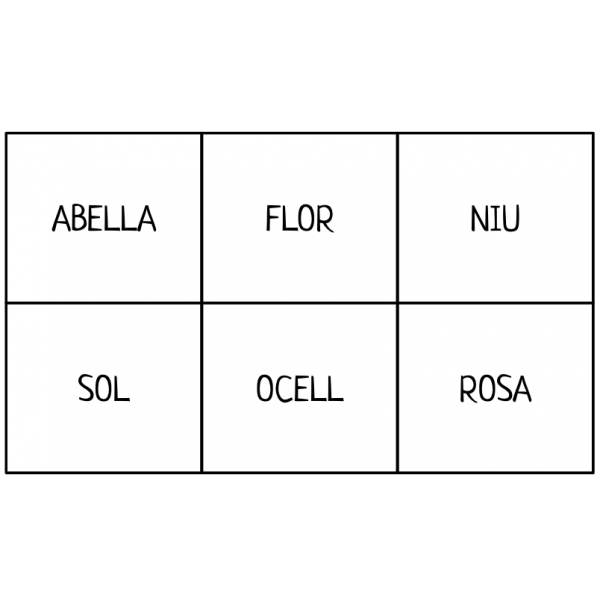 Memory primavera. 48 Targetes. Lletra majúscula i minúscula.