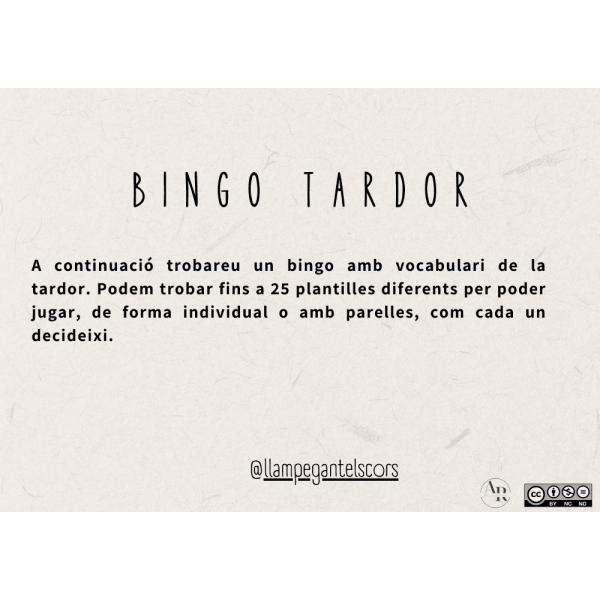Bingo de la tardor