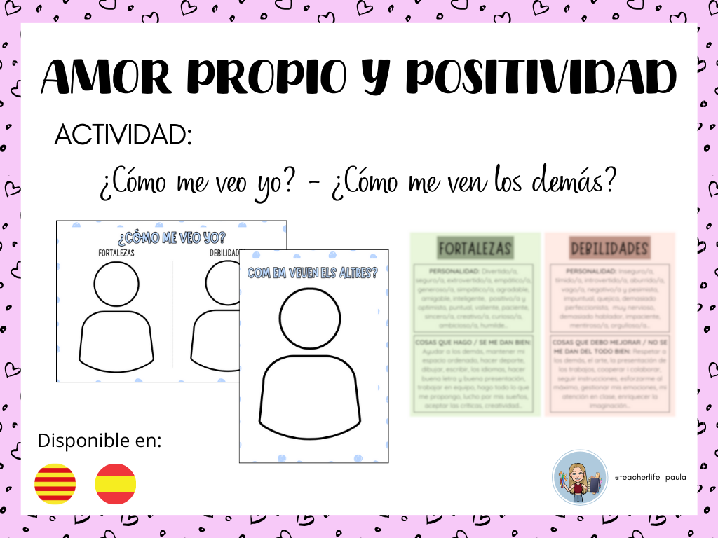 Actividad amor propio y positividad