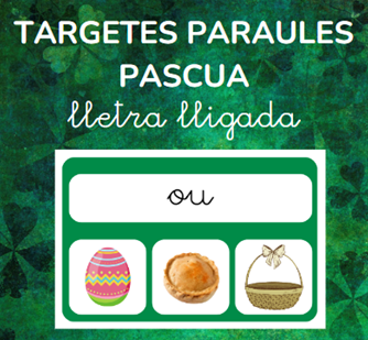 Targetes paraules PASQUA - lletra lligada