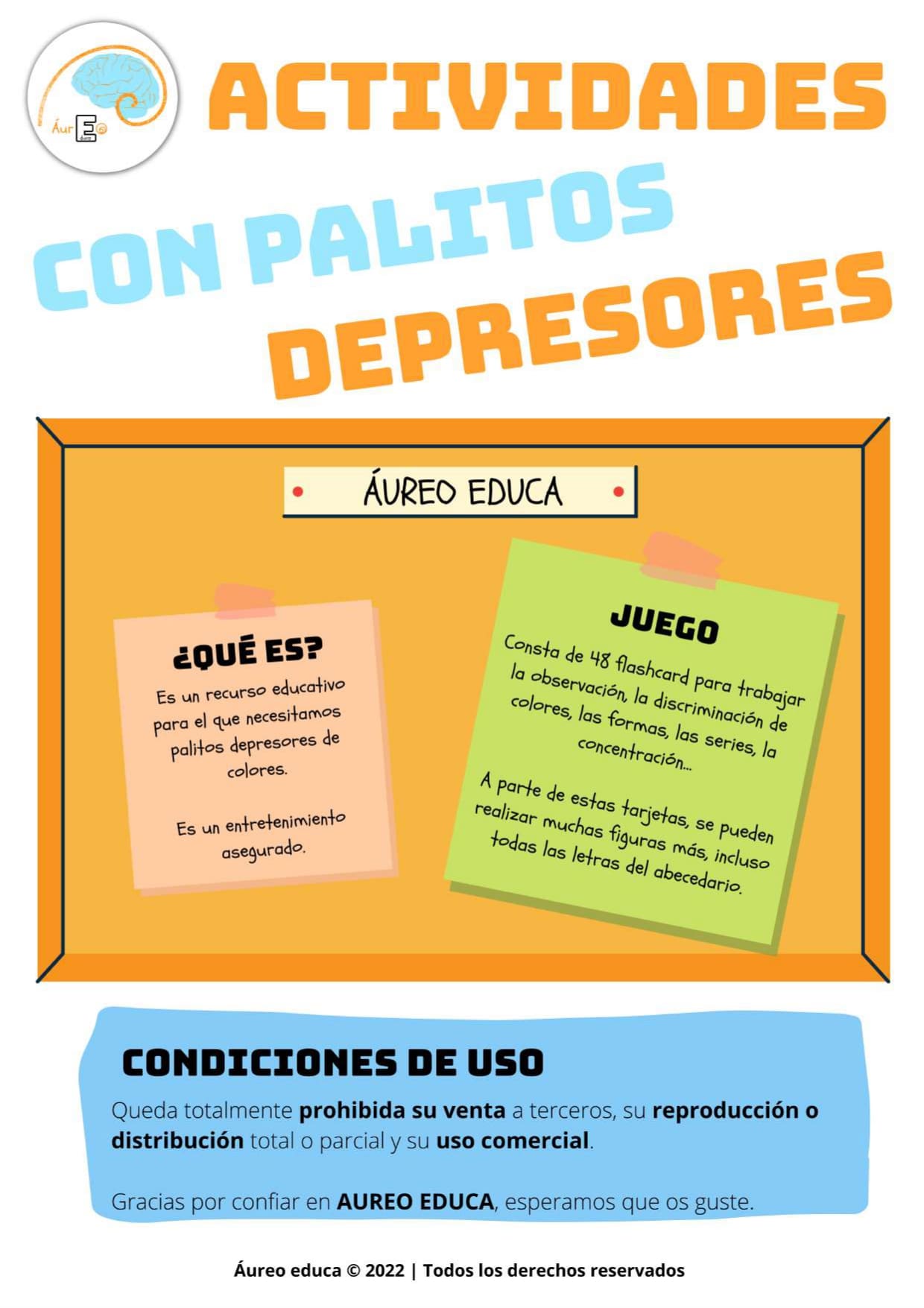 Actividad con palitos depresores