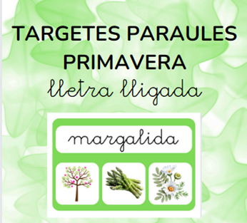Targetes paraules PRIMAVERA - lletra lligada