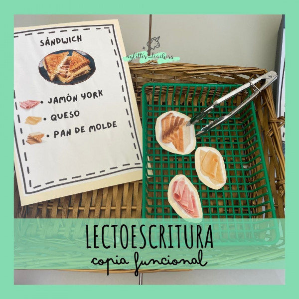 JUEGO LECTOESCRITURA FUNCIONAL COMIDAS