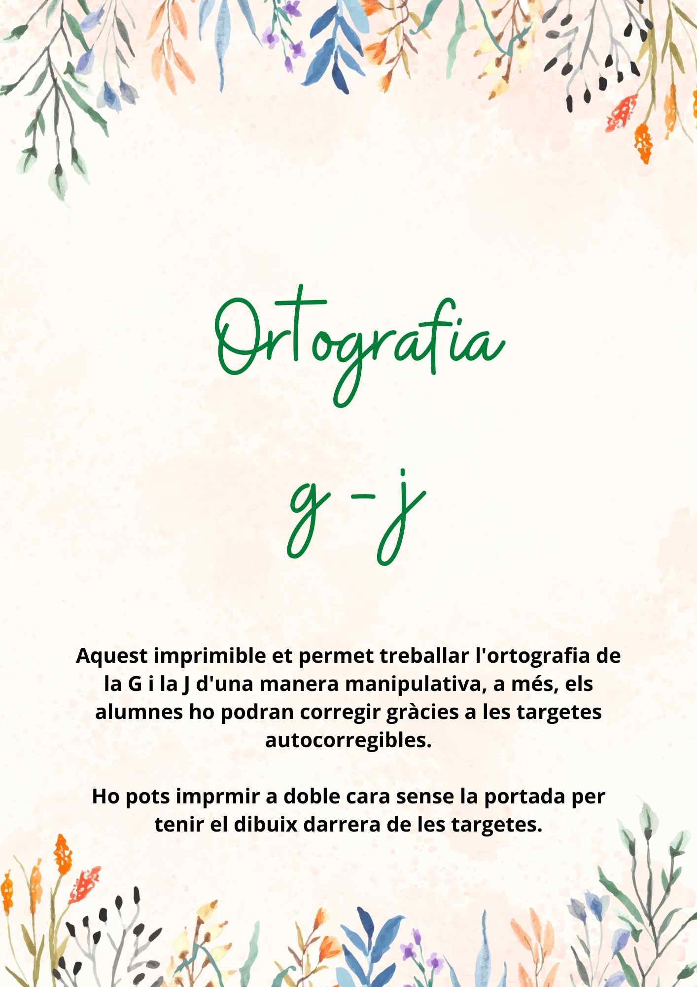 Ortografia de la "J" i la "G"