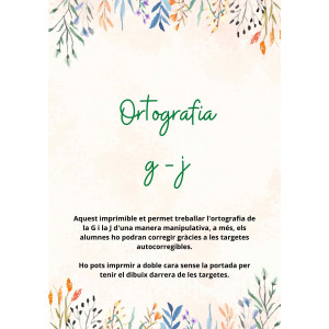 Ortografia de la "J" i la "G"