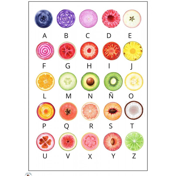 Abecedario secreto de frutas