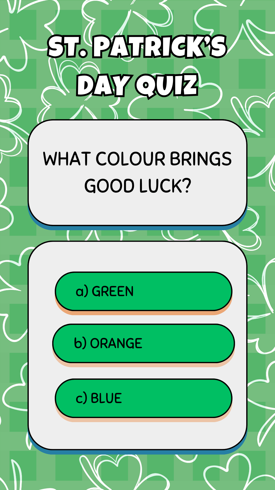 Profes Papel Tijera St.Patrick's Quiz Easy