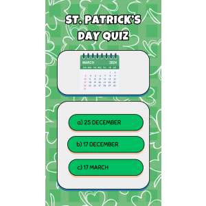 St. Patrick's Quiz cards
