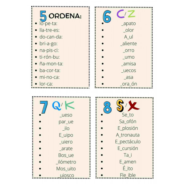 Repasamos la ortografia