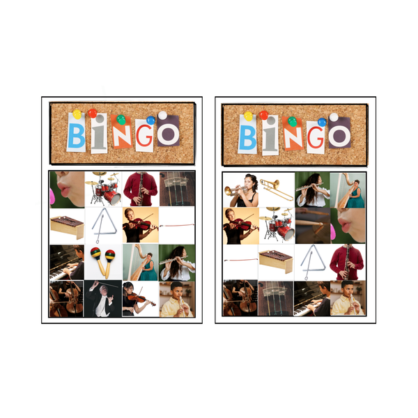 Musical Instruments Bingo (English/català/español, français...)