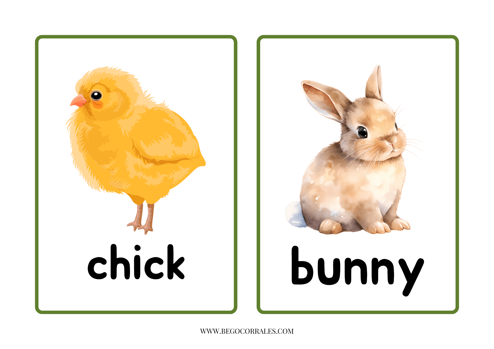Easter vocabulary flashcards