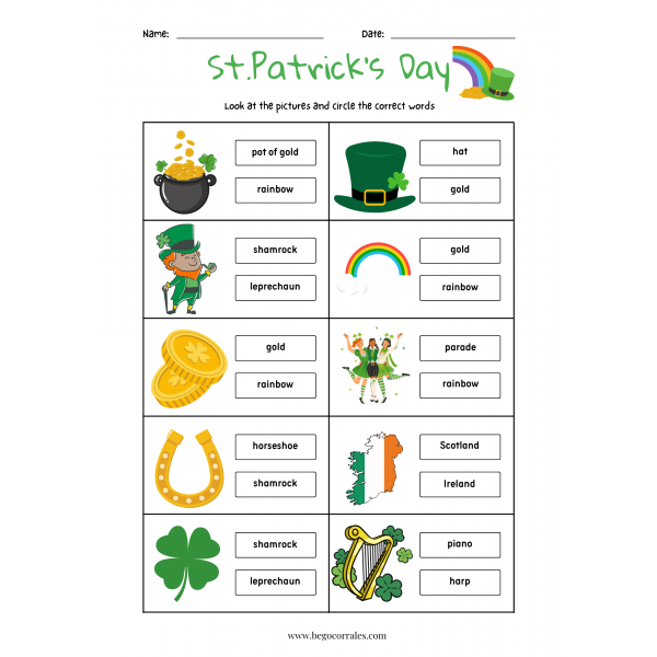 St. Patrick's Day Vocabulary