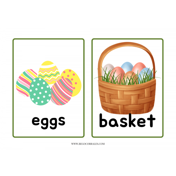 Easter vocabulary flashcards
