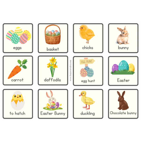 Easter memory cards