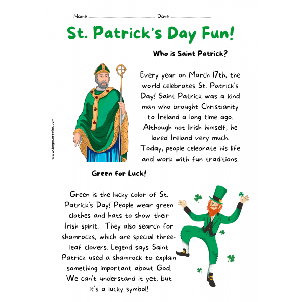 St. Patrick's Day Reading comprehension