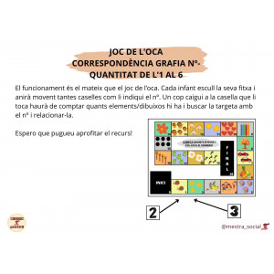 JOC DE L'OCA NÚMEROS- QUANTITAT