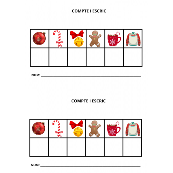 COMPTATGE D'OBJECTES DE NADAL