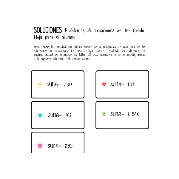 ✋🏻𝗦𝗨𝗠𝗔 𝗟𝗢𝗦 𝟰. 𝗥𝗘𝗦𝗢𝗟𝗨𝗖𝗜Ó𝗡 𝗗𝗘 𝗣𝗥𝗢𝗕𝗟𝗘𝗠𝗔𝗦 𝗖𝗢𝗡 𝗘𝗖𝗨𝗔𝗖𝗜𝗢𝗡𝗘𝗦 𝗗𝗘 𝟭𝗘𝗥 𝗚𝗥𝗔𝗗𝗢📝