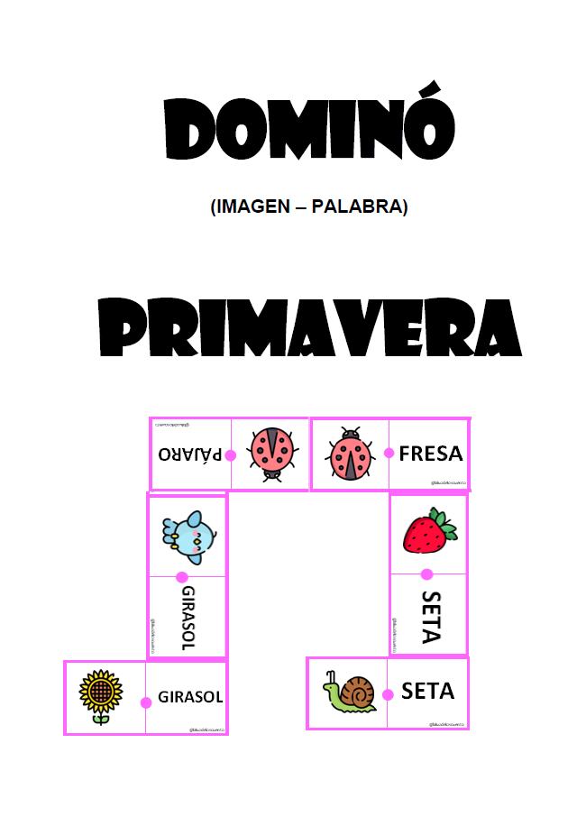 Dominó imagen/palabra - primavera