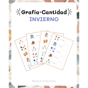 Láminas conteo invierno CASTELLANO