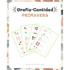 Láminas conteo Primavera CASTELLANO